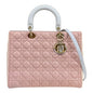 Christian Dior Gray Pink Leather Shoulder Bag