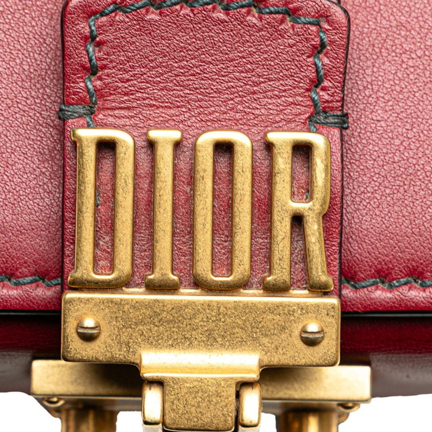 Christian Dior Red Color Leather Shoulder Bag Style 2