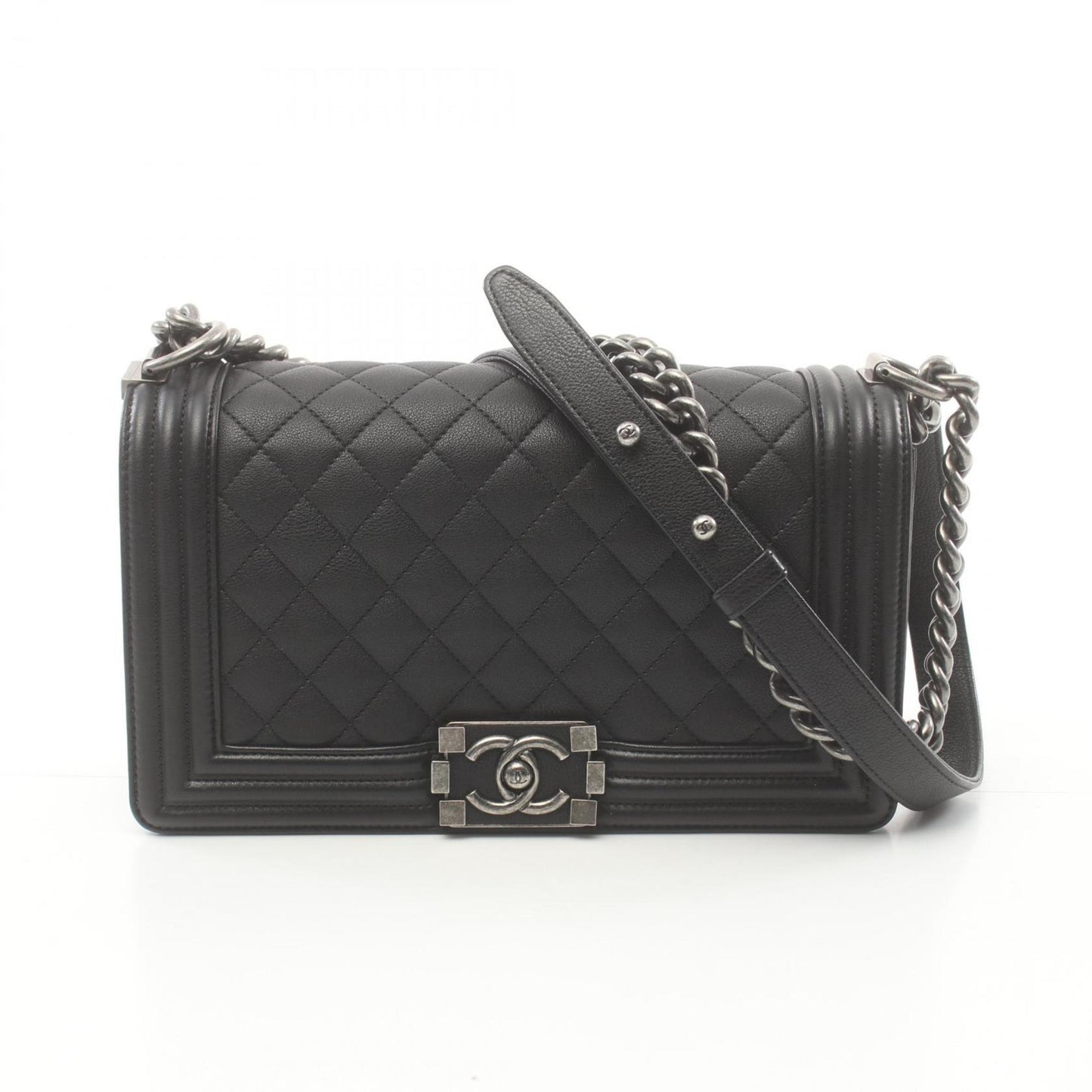 Chanel Boy Caviar Black Shoulder Bag Style