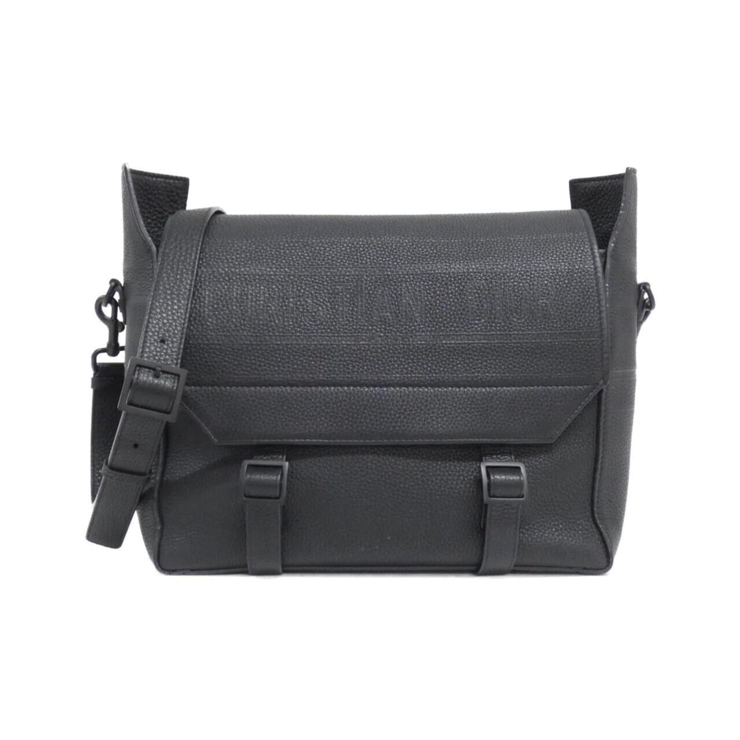 Christian Dior Black Leather Shoulder Bag Style 28