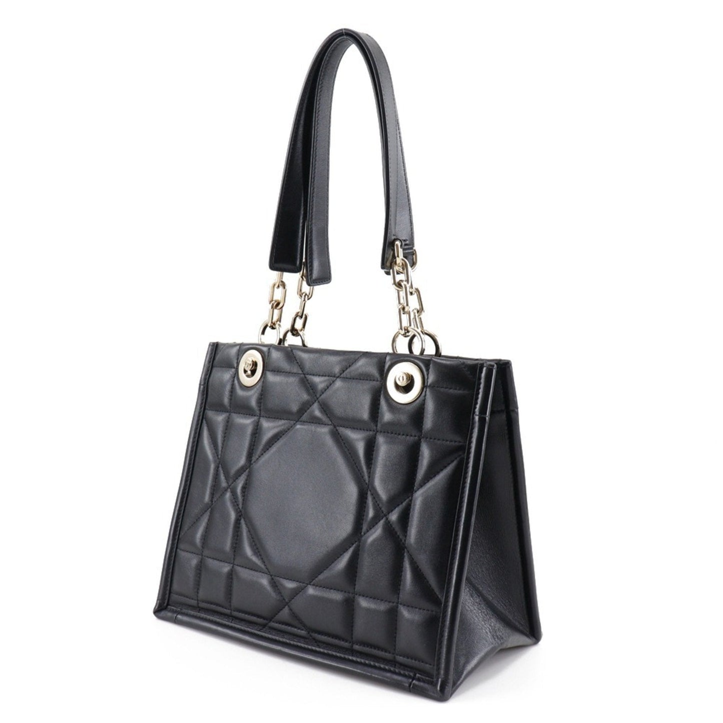 Christian Dior Black Leather Tote Bag Style 5