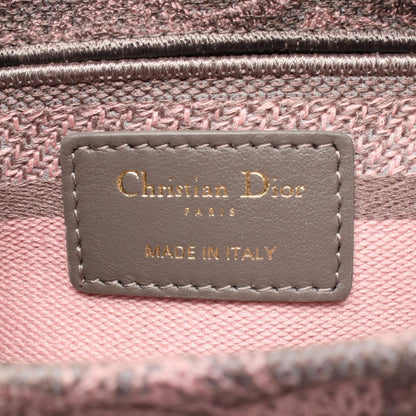 Christian Dior Gray Pink Canvas Handbag