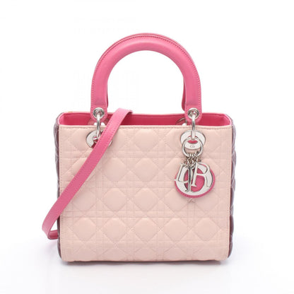 Christian Dior Bordeaux Pink Leather Handbag