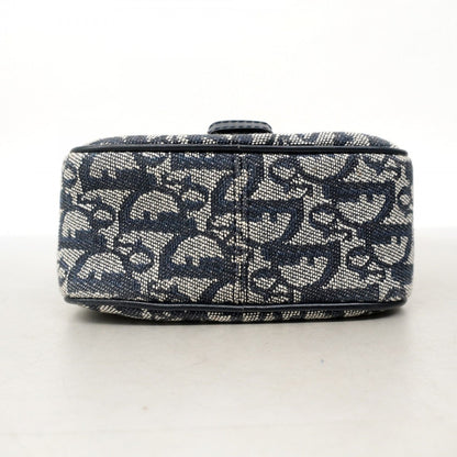 Christian Dior Navy Canvas Shoulder Bag