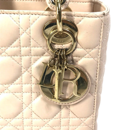 Christian Dior Beige Leather Handbag Style 7