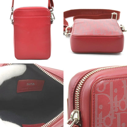 Christian Dior Red Color Leather Shoulder Bag Style 4