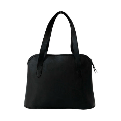 Christian Dior Black Leather Pvc Boston Bag Handbag