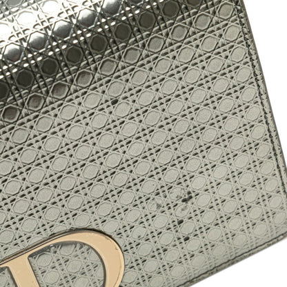 Christian Dior Silver Leather Shoulder Bag