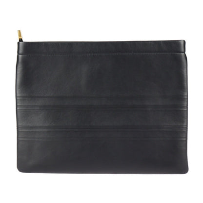 Christian Dior Black Leather Clutch Bag Handbag