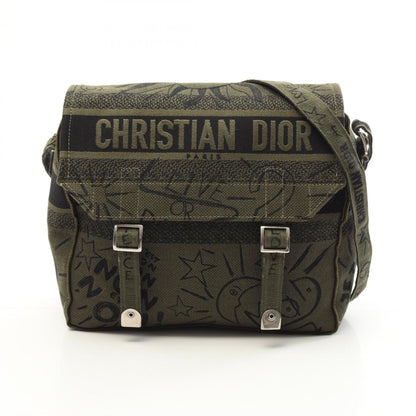 Christian Dior Khaki Canvas Shoulder Bag
