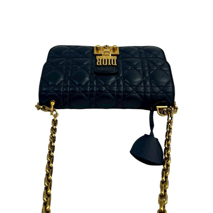 Christian Dior Blue Leather Shoulder Bag Style 8