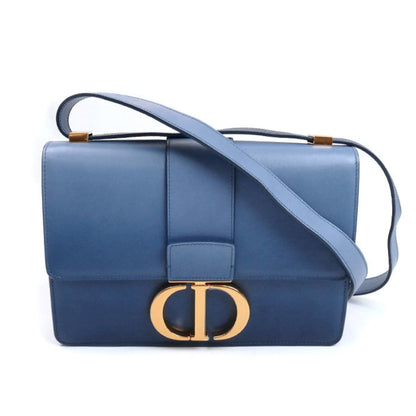 Christian Dior Blue Leather Shoulder Bag Leather