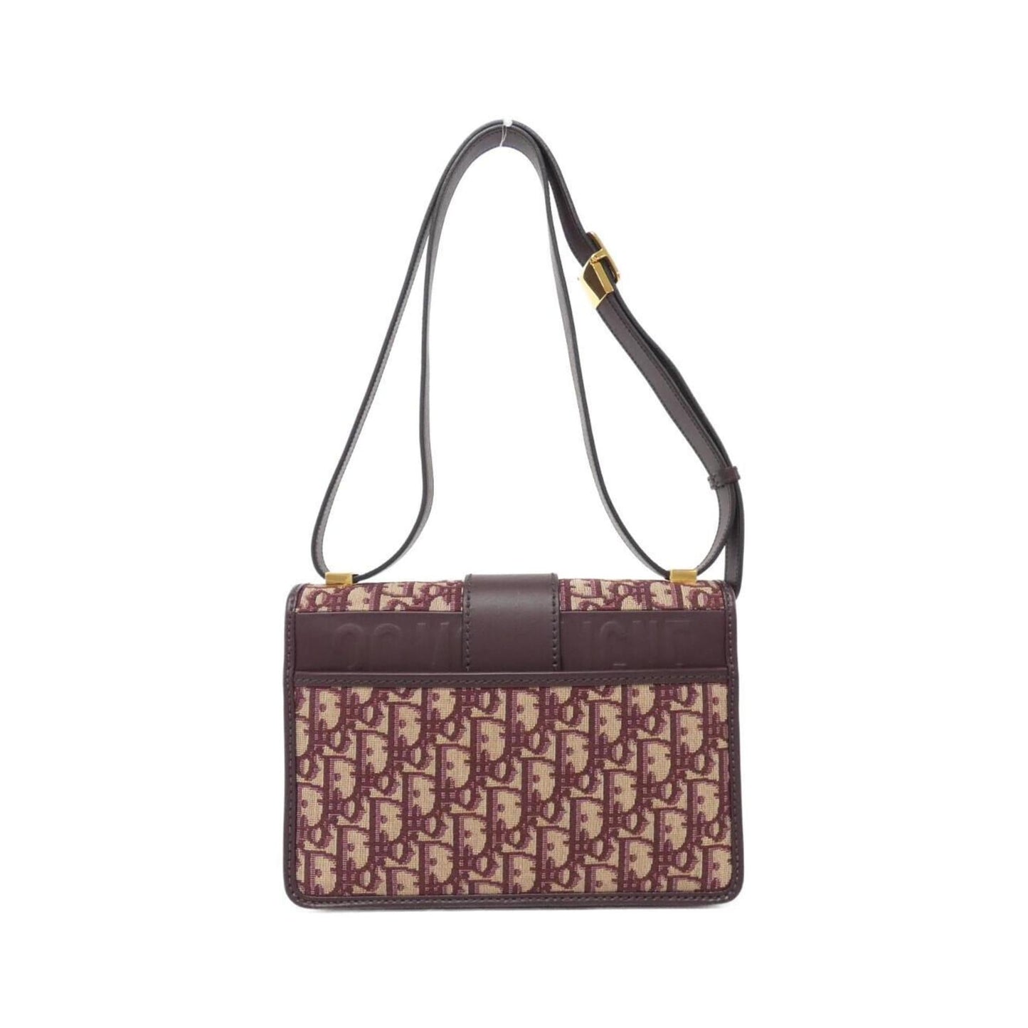 Christian Dior Burgundy Canvas Shoulder Bag