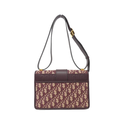 Christian Dior Burgundy Canvas Shoulder Bag