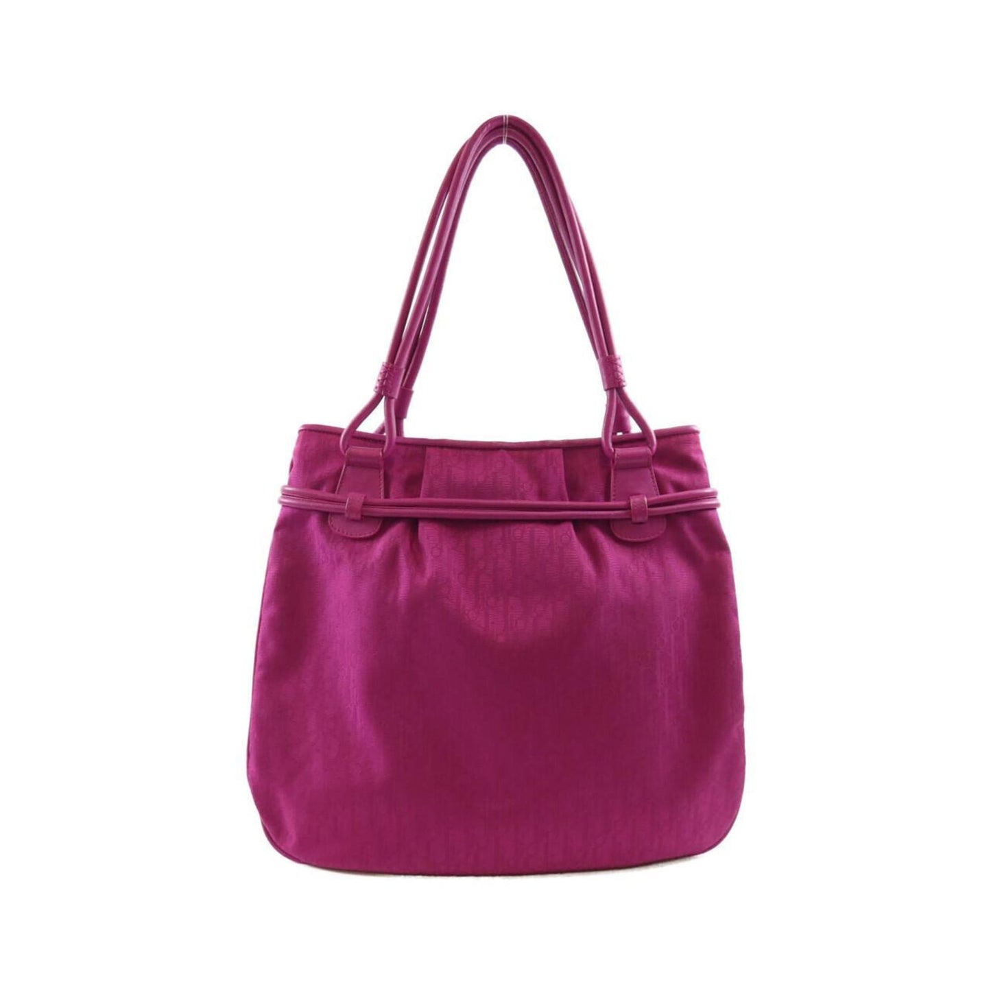 Christian Dior Silver Nylon Canvas Handbag