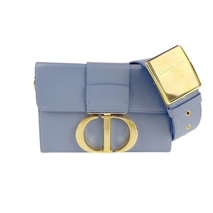 Christian Dior Blue Leather Shoulder Bag Style 5