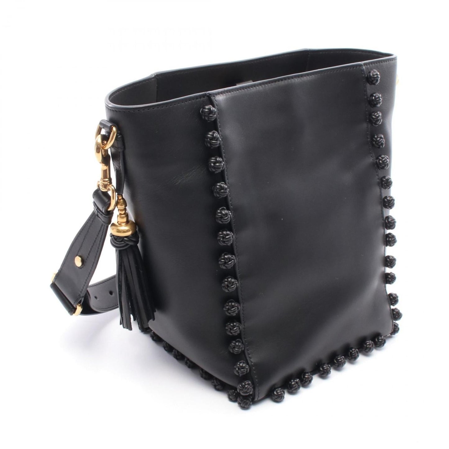 Christian Dior Black Leather Shoulder Bag Style 13