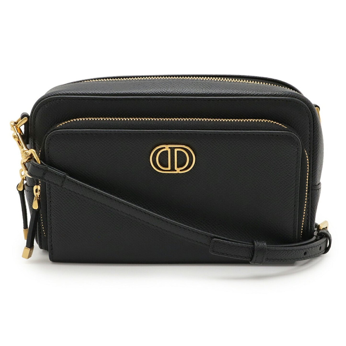 Christian Dior Black Leather Shoulder Bag Style 10