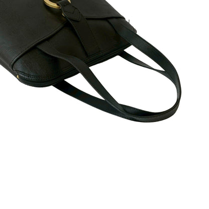 Christian Dior Black Leather Pvc Boston Bag Handbag