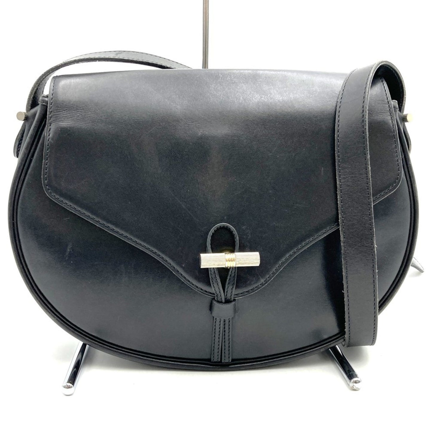 Christian Dior Black Leather Shoulder Bag Style 29
