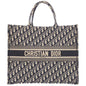 Christian Dior Beige Navy Canvas Tote Bag