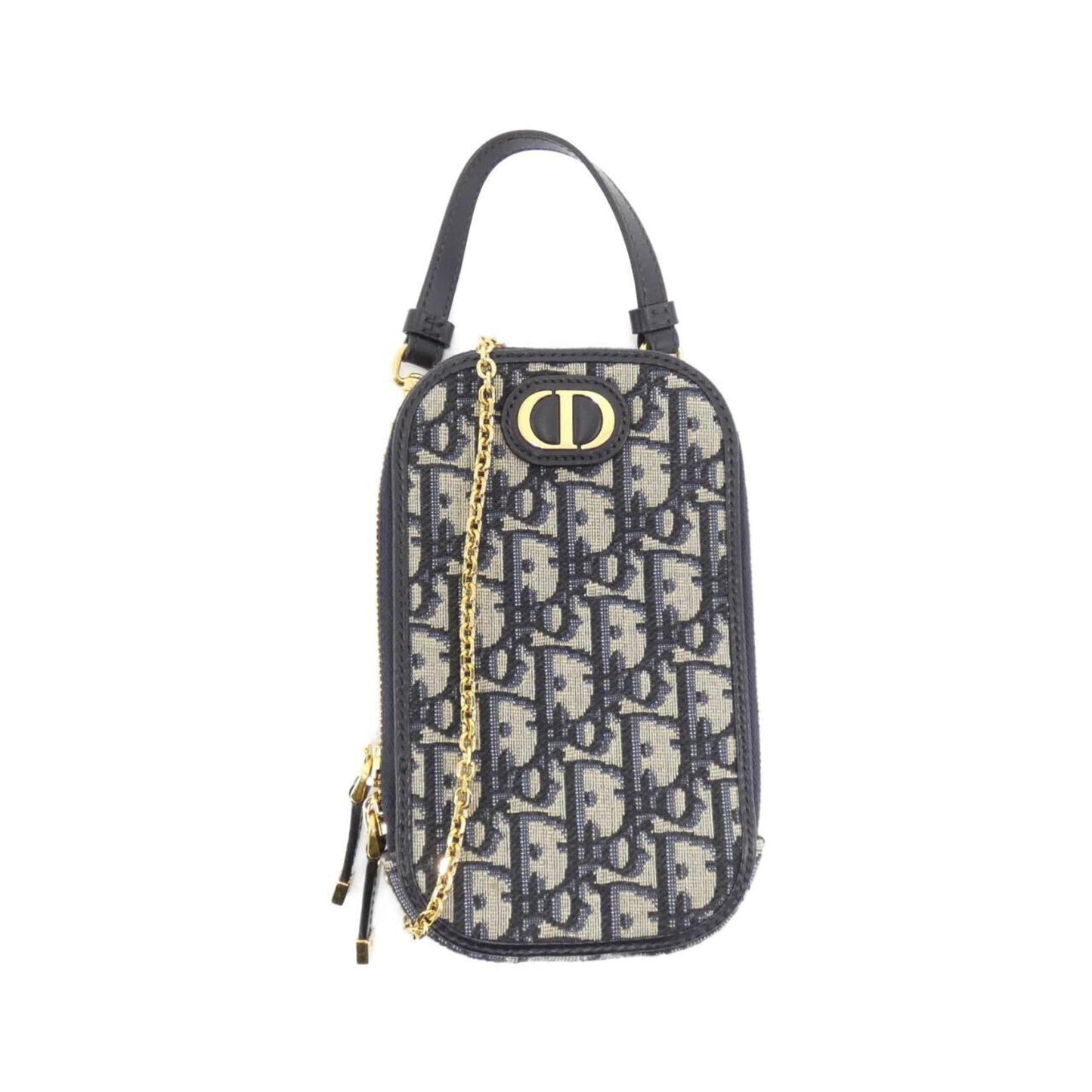 Christian Dior Blue Canvas Pouch Shoulder Bag