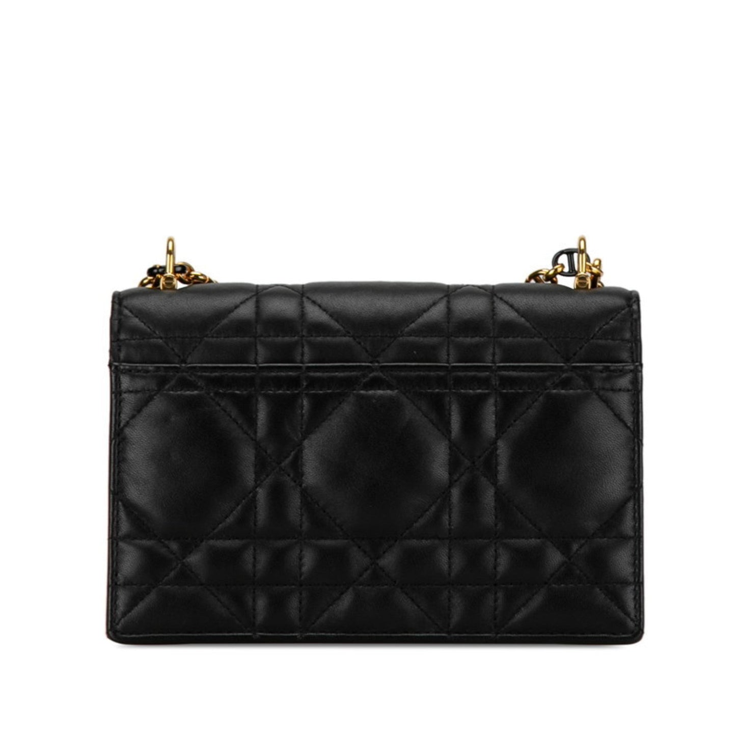 Christian Dior Black Leather Shoulder Bag Style 48