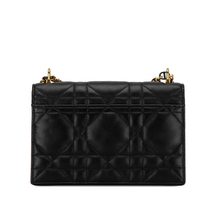 Christian Dior Black Leather Shoulder Bag Style 48