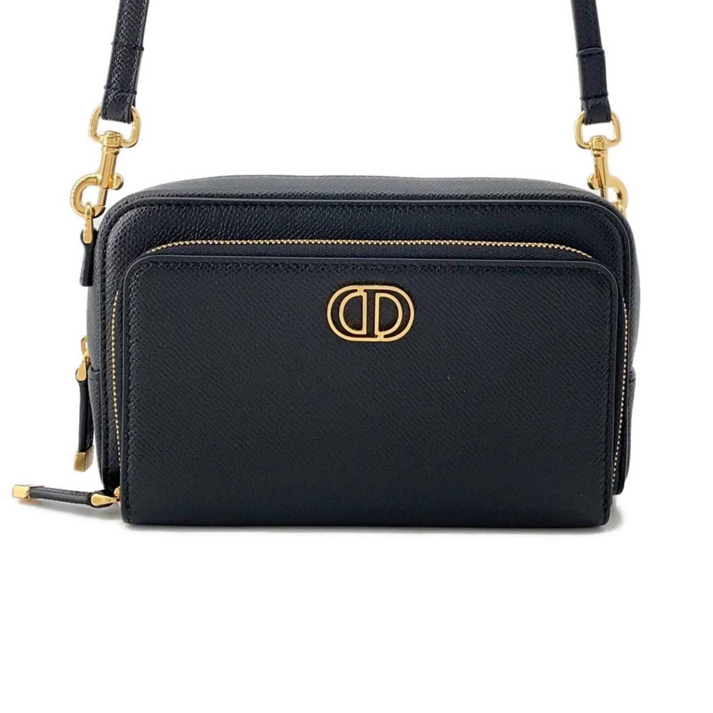 Christian Dior Black Leather Shoulder Bag Style 25