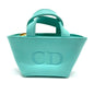 Christian Dior Turquoise Leather Handbag Pouch