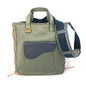 Christian Dior Khaki Orange Nylon Leather Shoulder Bag Tote Bag