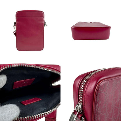 Christian Dior Red Color Leather Shoulder Bag Style 3