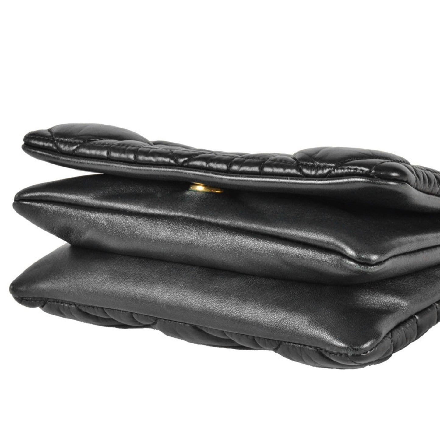 Christian Dior Black Leather Shoulder Bag Style 33