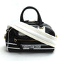 Christian Dior Black White Leather Shoulder Bag