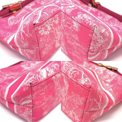Christian Dior Pink Nylon Leather Pouch