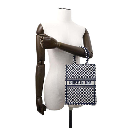Christian Dior Navy White Canvas Handbag Canvas