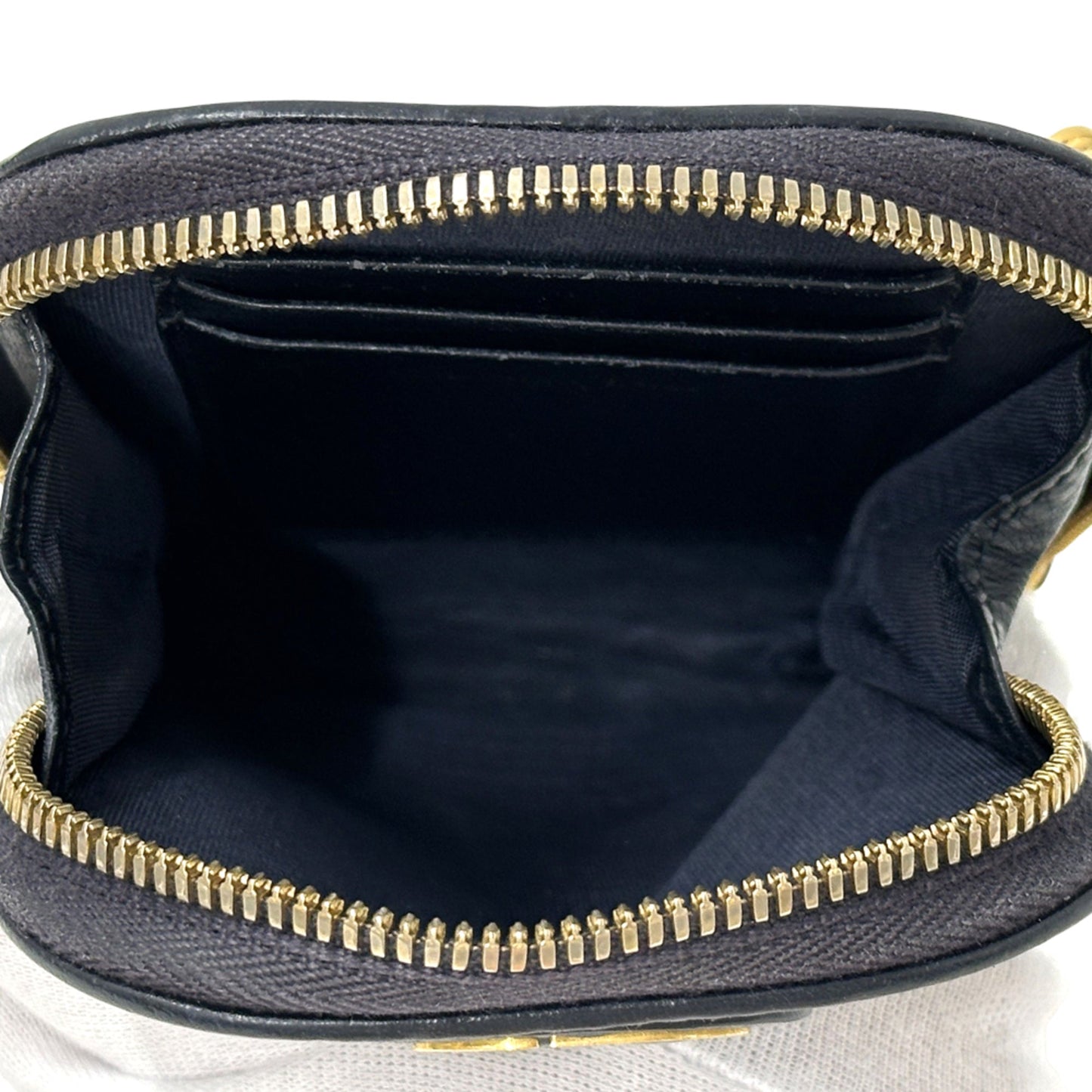 Christian Dior Beige Navy Jacquard Shoulder Bag