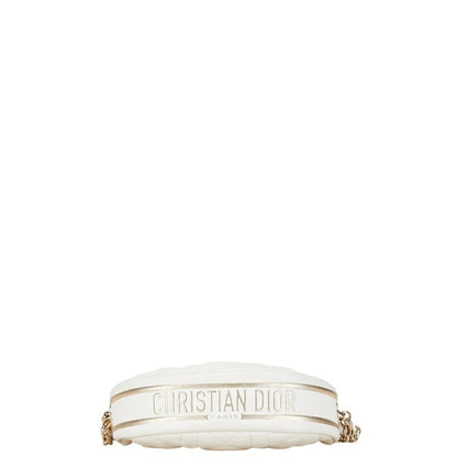 Christian Dior White Leather Shoulder Bag Style 3