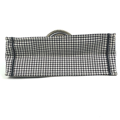 Christian Dior Black White Canvas Shoulder Bag Tote Bag