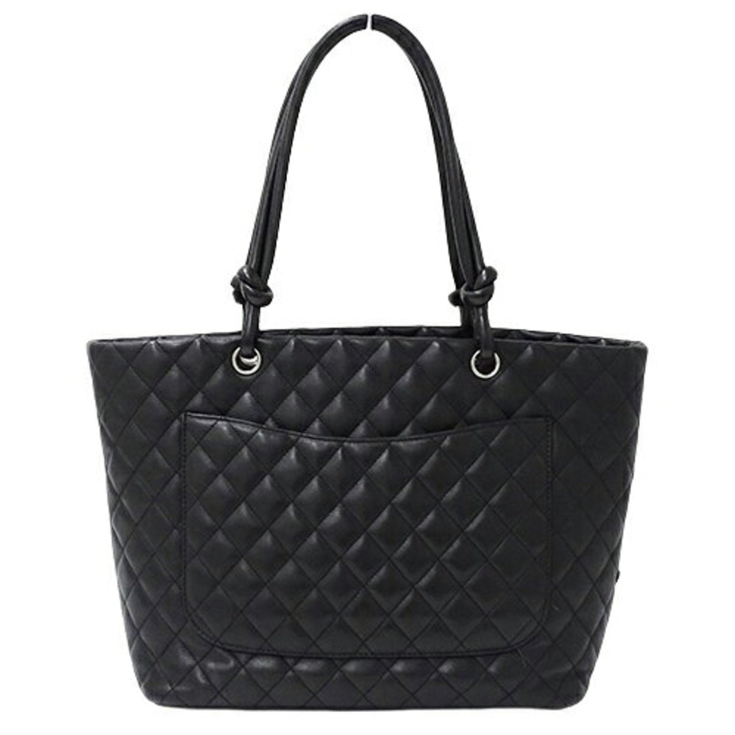 Chanel Bag Cambon Women's Tote Leather Black