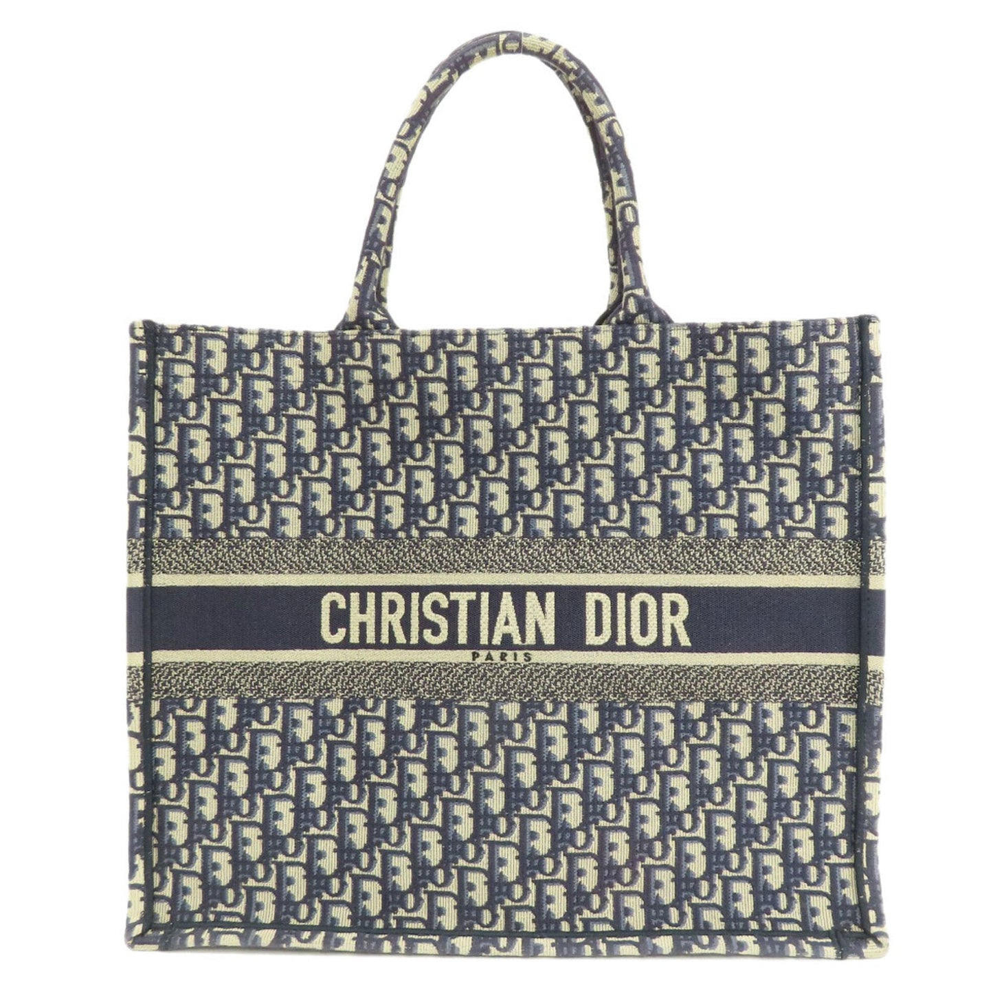 Christian Dior Navy Canvas Tote Bag Style 3
