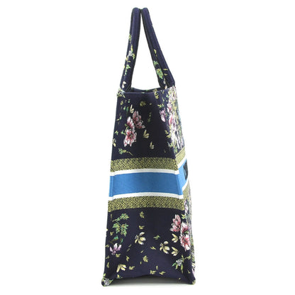 Christian Dior Navy Canvas Handbag Tote Bag Canvas
