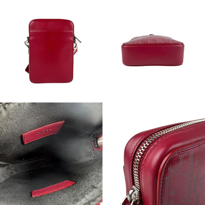 Christian Dior Red Color Leather Shoulder Bag Style 5