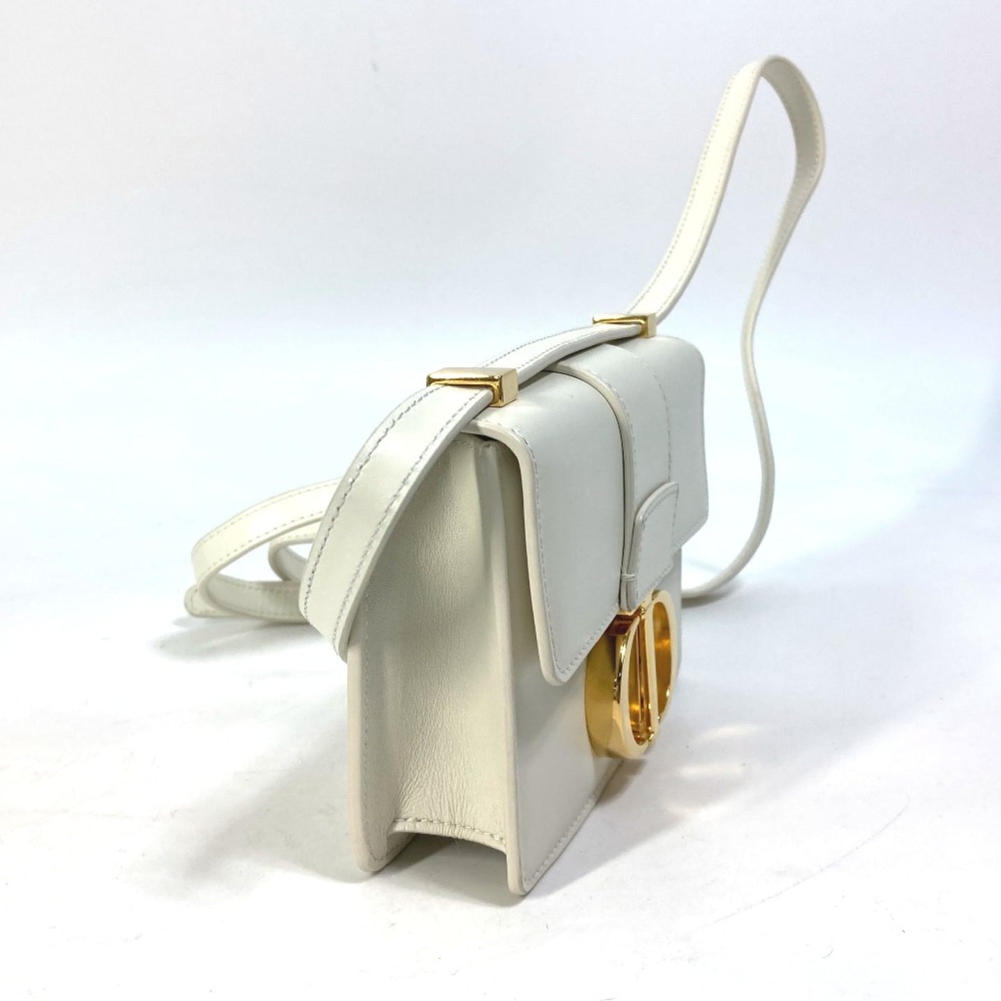 Christian Dior White Leather Shoulder Bag Style 2