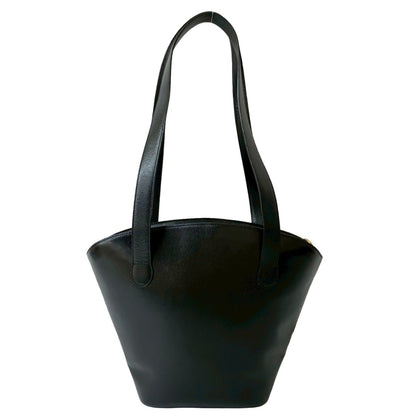 Christian Dior Black Leather Shoulder Bag Tote Bag