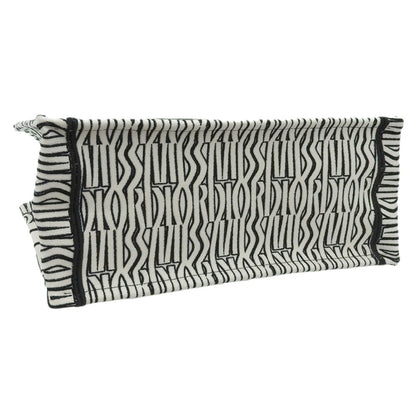 Christian Dior Black White Jacquard Tote Bag