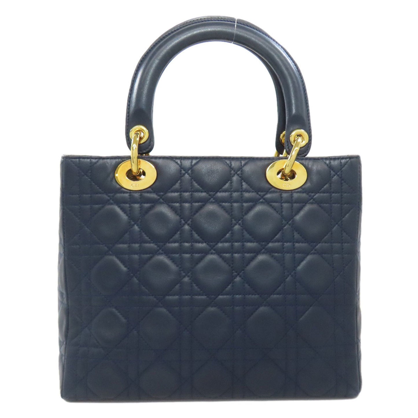 Christian Dior Navy Leather Handbag
