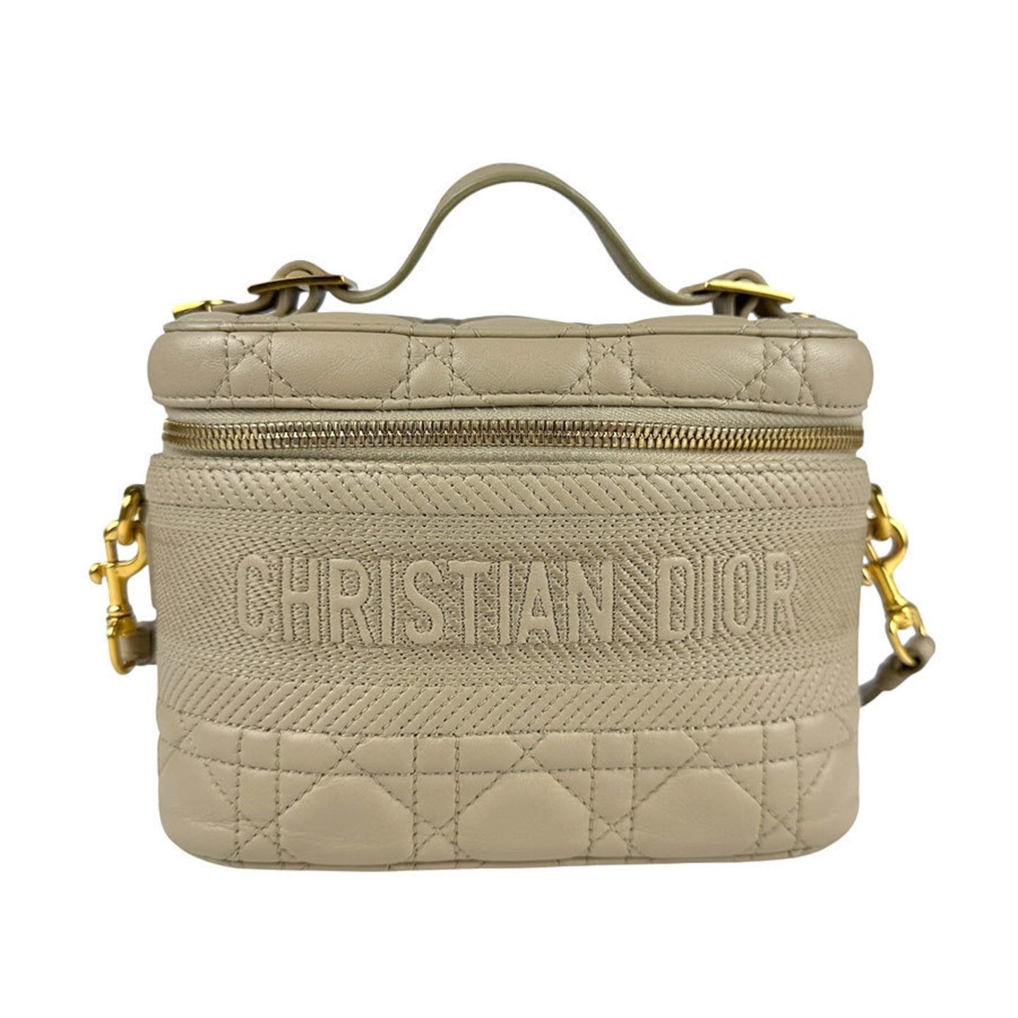 Christian Dior Beige Leather Handbag Shoulder Bag Leather