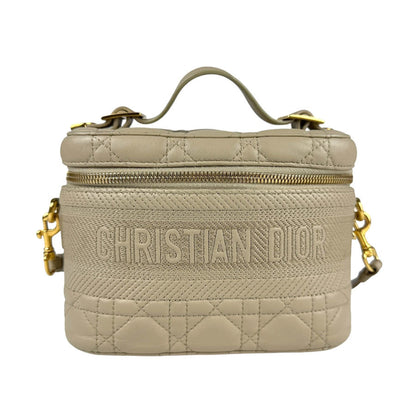 Christian Dior Beige Leather Handbag Shoulder Bag Leather