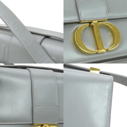 Christian Dior Gray Leather Shoulder Bag Style 6